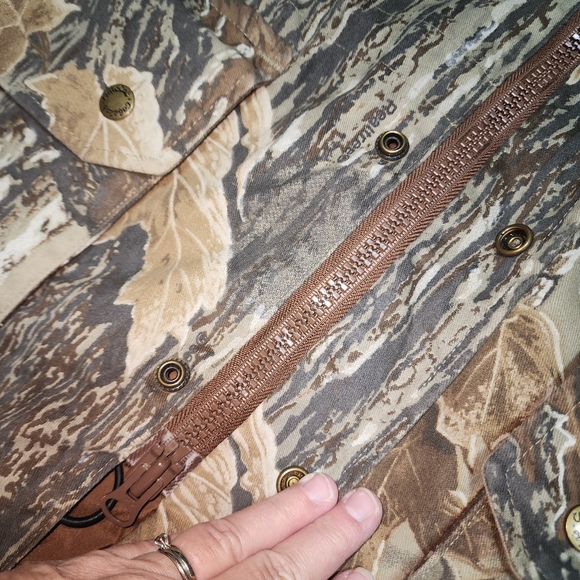 CABELAS EUC MENS SZ LARGE CAMMO HUNTING FIELDS SPORT JACKET COAT - Picture 4 of 11